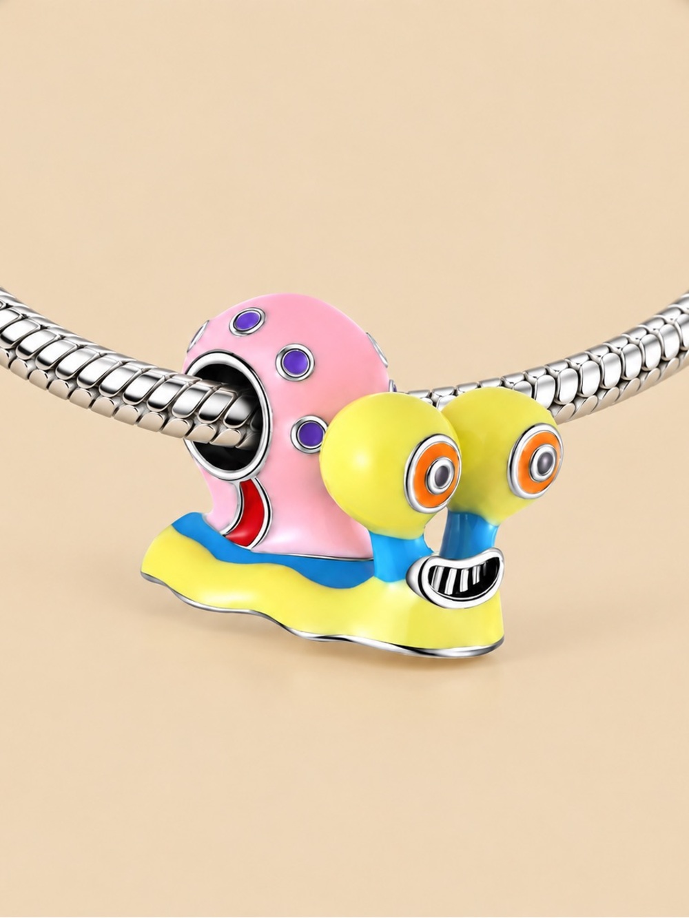 Colorful Snail Stacking charm - Picture 2 of 3